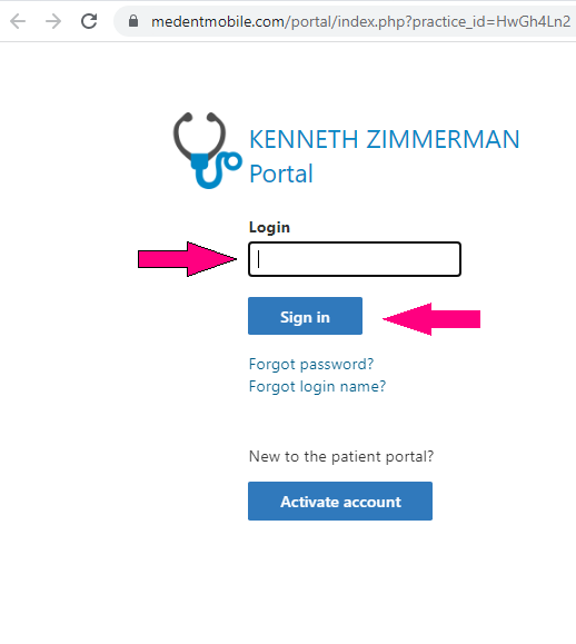 Dr Kenneth Zimmerman Patient Portal