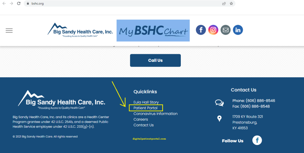 BSHC Patient Portal Login