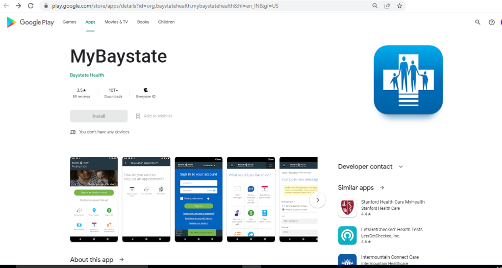 Mybaystatehealth mobile app