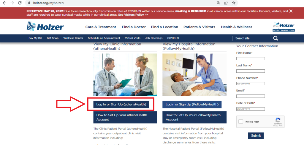 Holzer Patient Portal Login