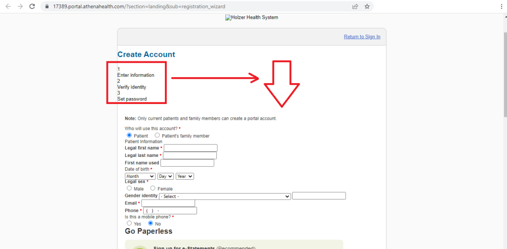 Holzer Patient Portal login