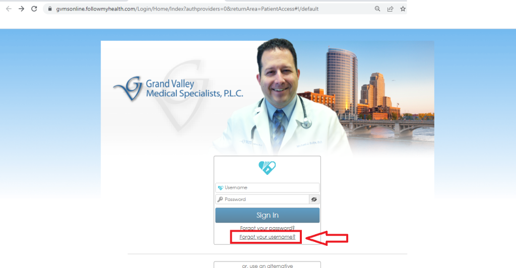 GVMS Patient Portal Login