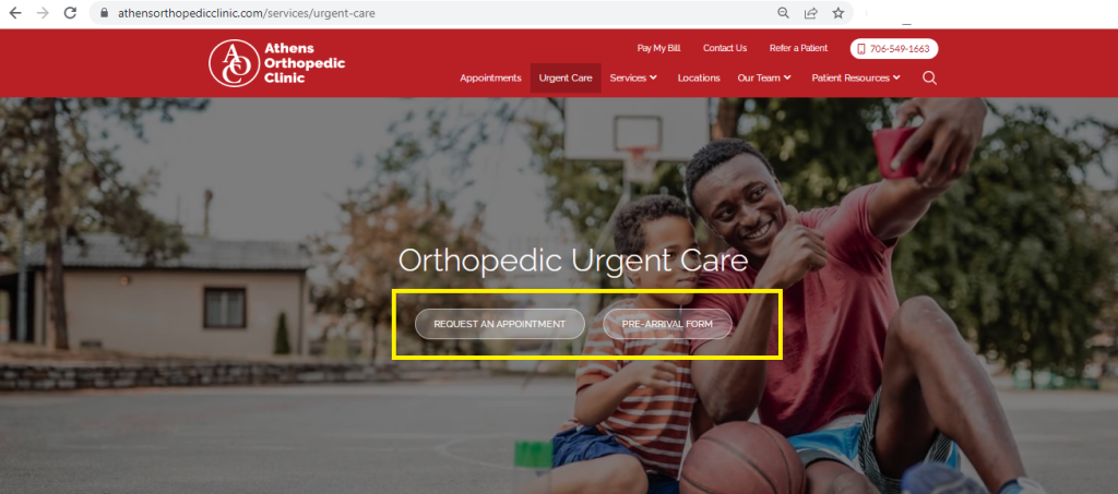 Athens Orthopedic Patient Portal 