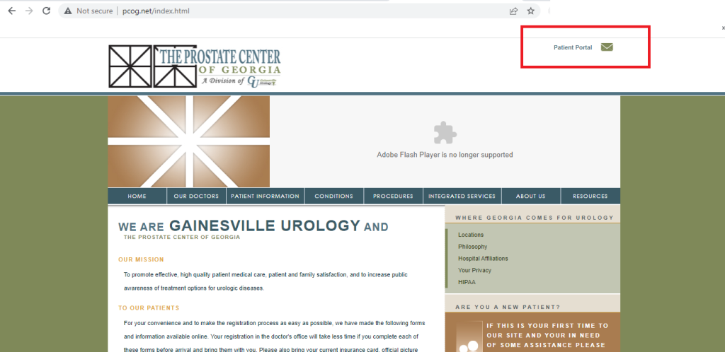 Gainesville Urology Patient Portal
