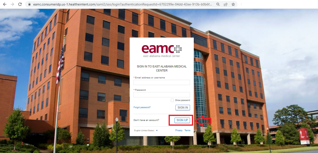 EAMC Patient Portal Login