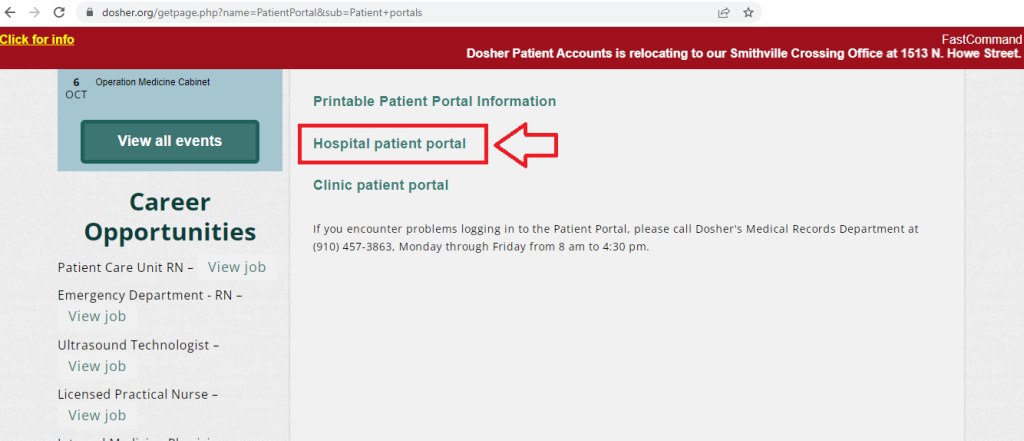 Dosher Patient Portal