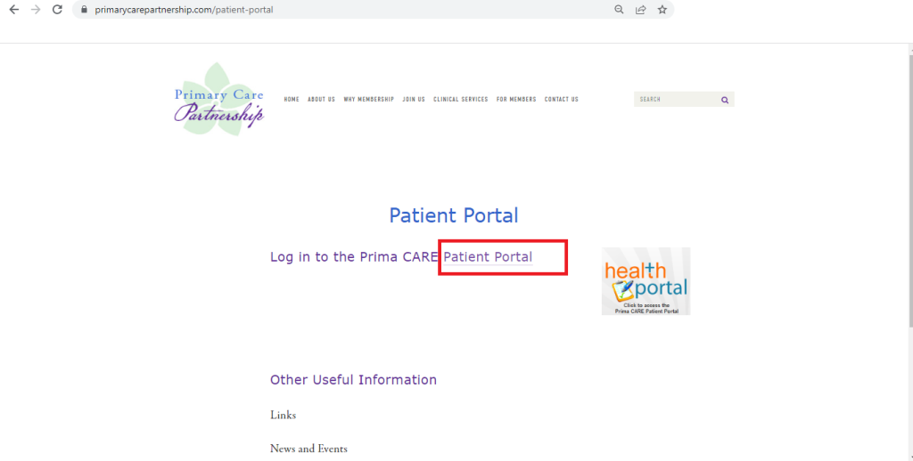 Prima Care Patient Portal