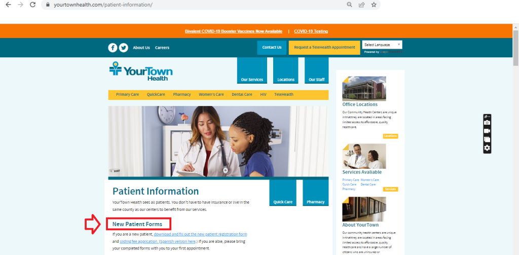 Yourtown Health Patient Portal
