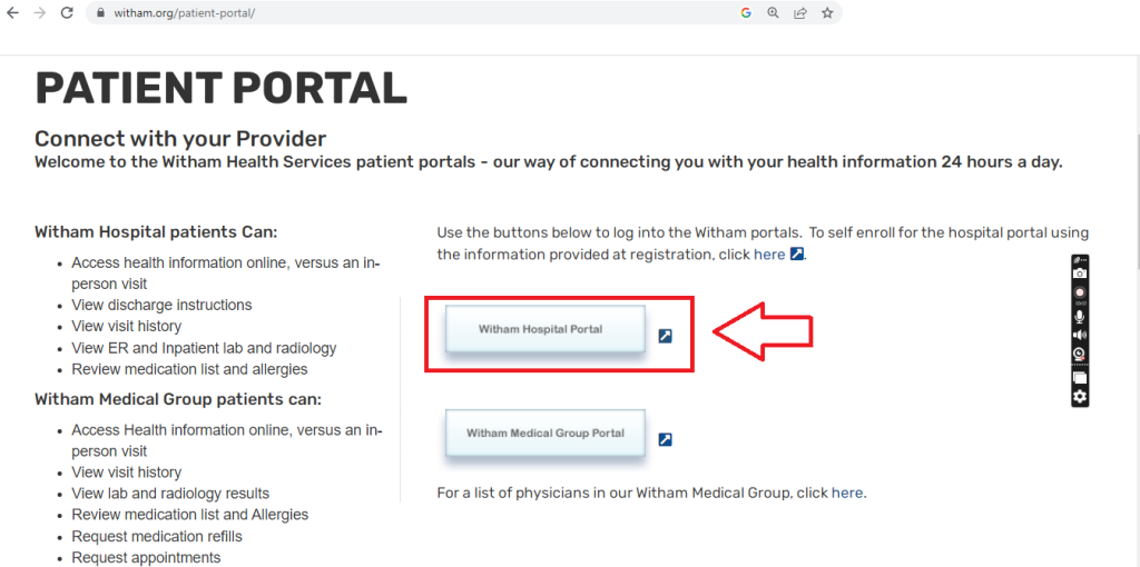 Witham Patient Portal