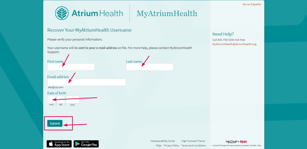 Atrium Health Patient Portal