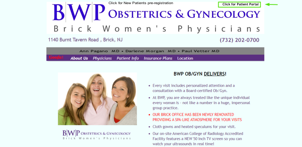 Brick Womens Physicians Patient Portal 