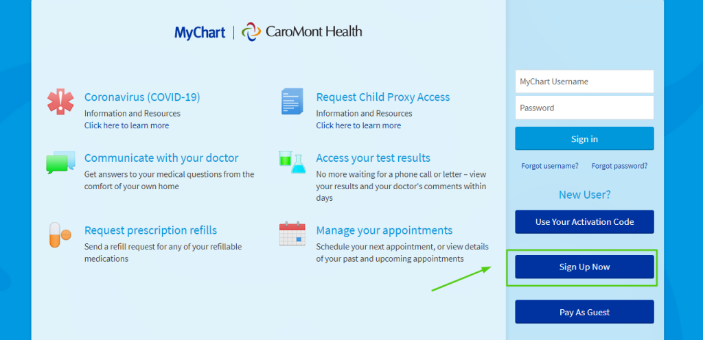 Caromont Patient Portal