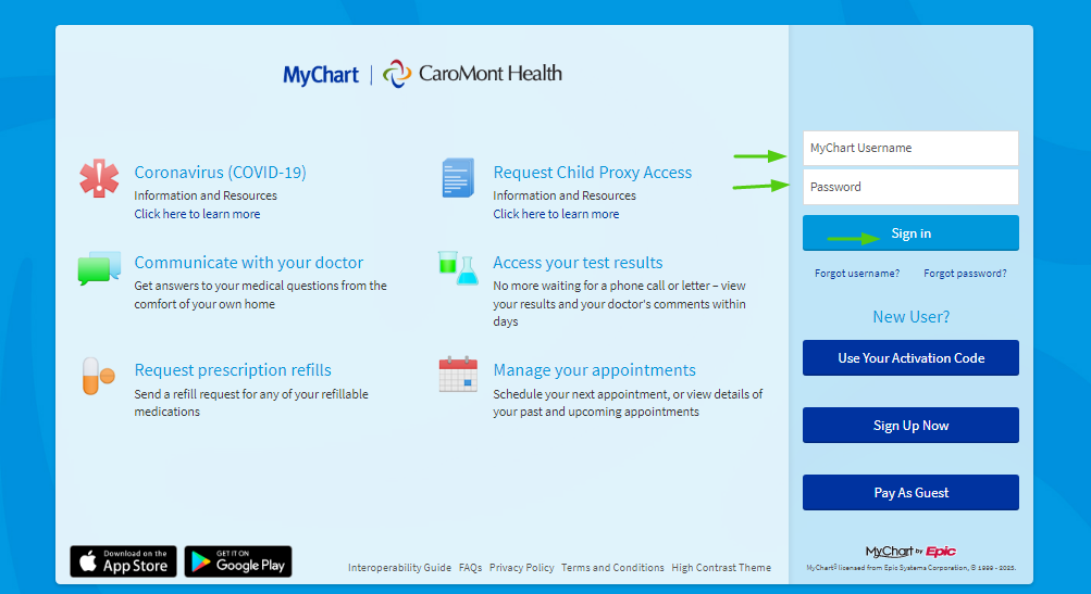 Caromont Patient Portal