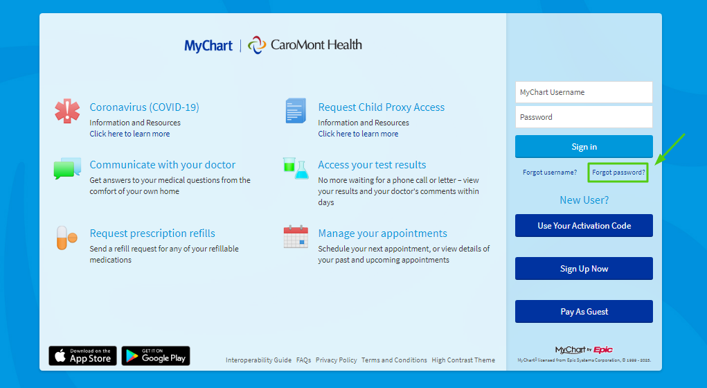 Caromont Patient Portal