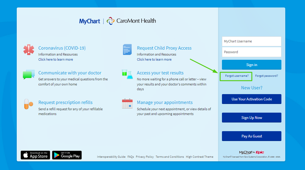 Caromont Patient Portal