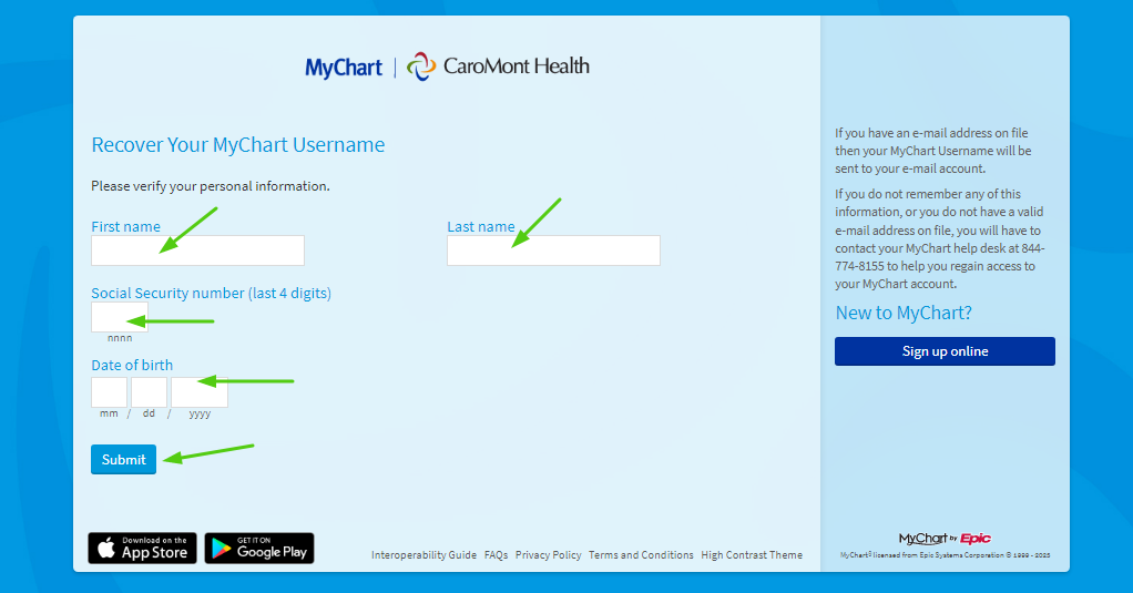 Caromont Patient Portal