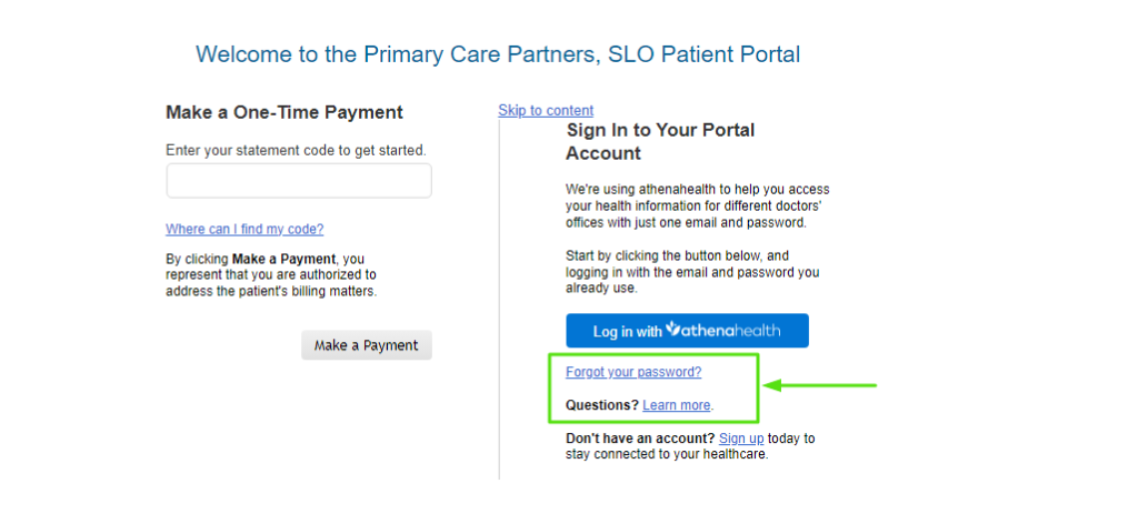 PCP SLO Patient Portal