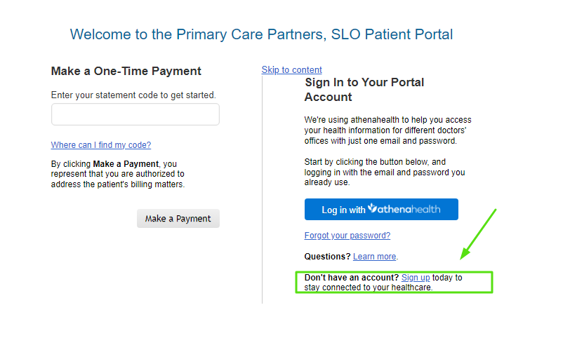 PCP SLO Patient Portal