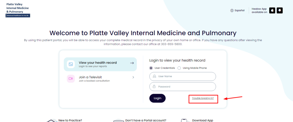 Platte valley Internal Medicine Patient Portal 2
