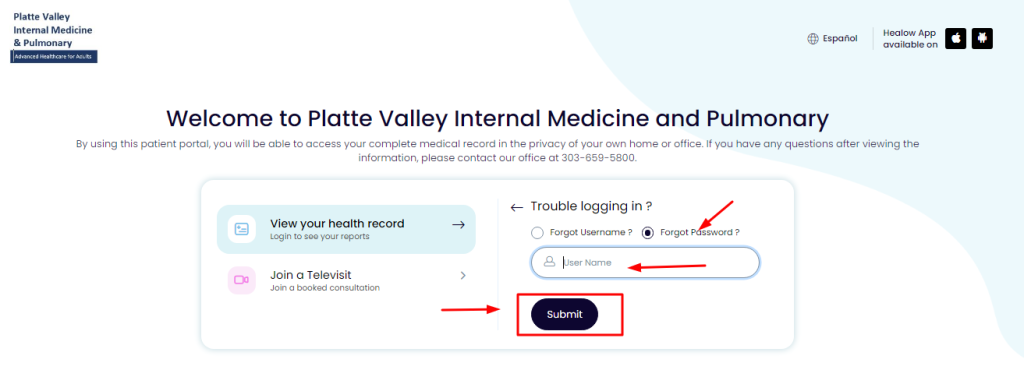 Platte valley Internal Medicine Patient Portal 3