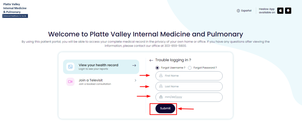 Platte valley Internal Medicine Patient Portal 4