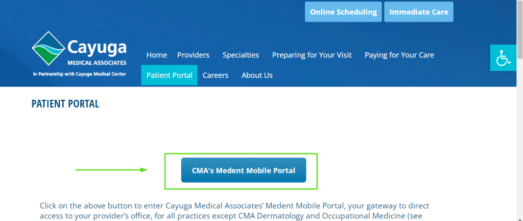 Cayuga Medical Associates Patient Portal 