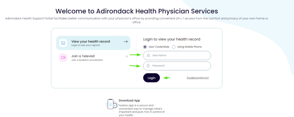 Adirondack Patient Portal