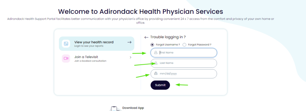 Adirondack Patient Portal