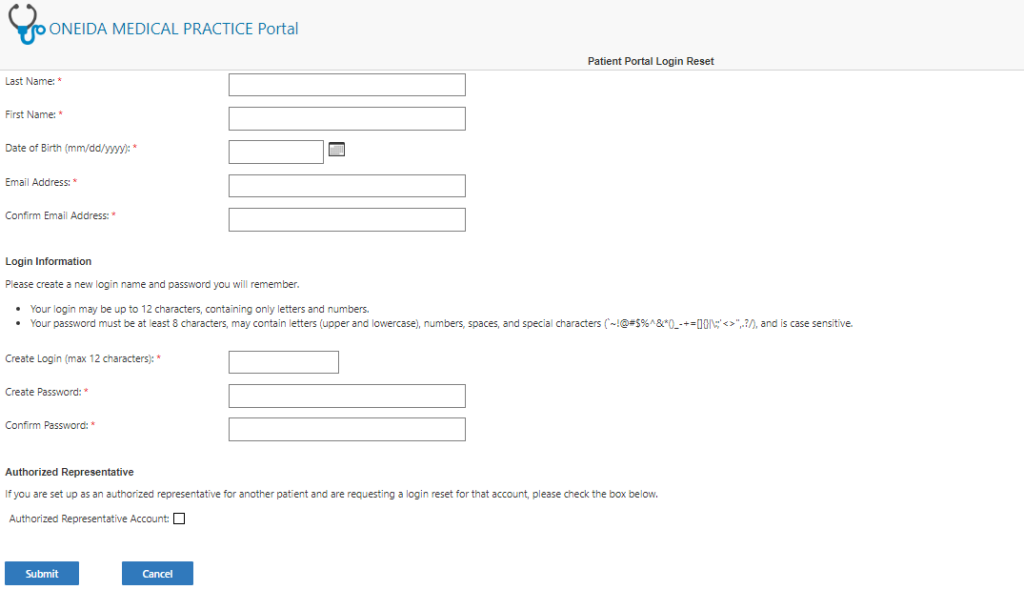 Oneida Hospital Patient Portal