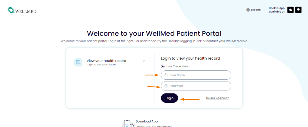 WellMed Patient Portal Login