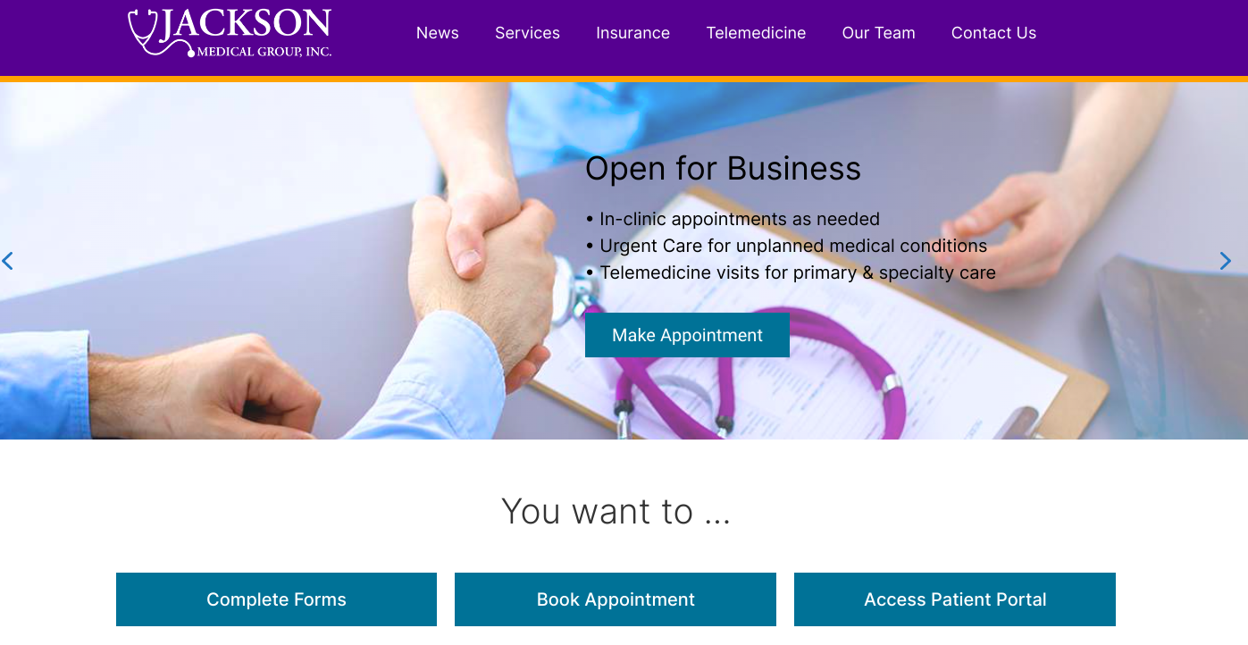 Jackson Medical Associates Patient Portal