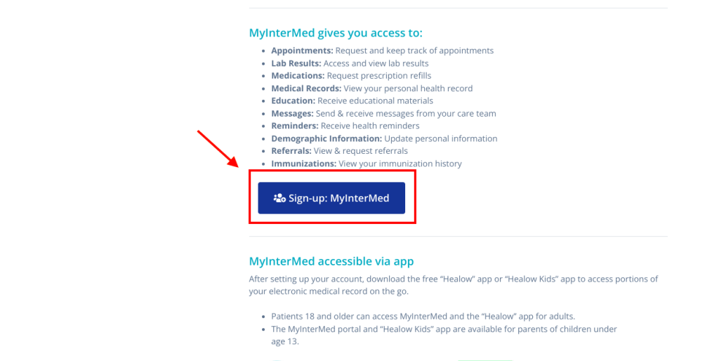 Myintermed Patient Portal