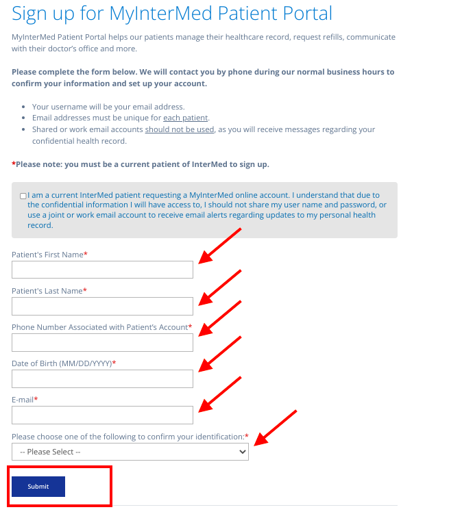 Myintermed Patient Portal