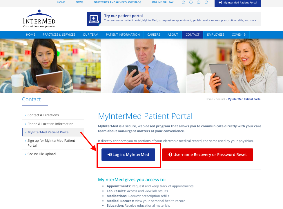 Myintermed Patient Portal