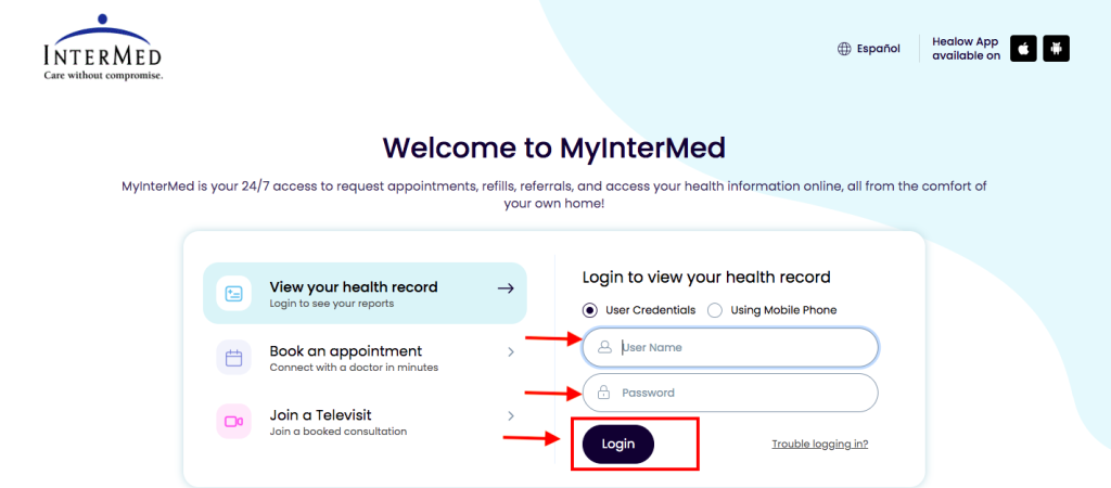 Myintermed Patient Portal