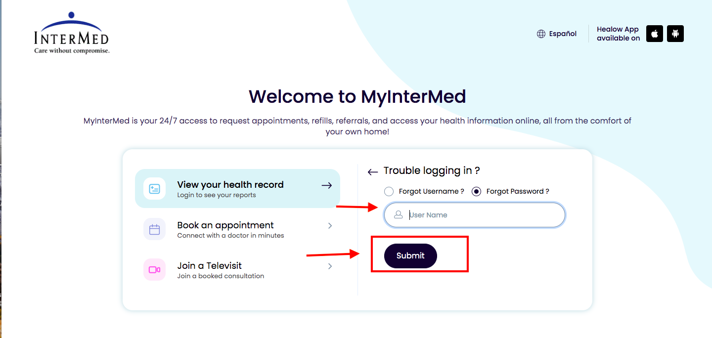 Myintermed Patient Portal Login Digital Patient Portal