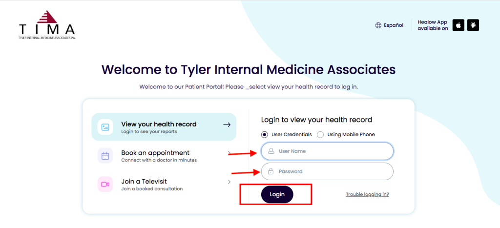 Tima Patient Portal Login