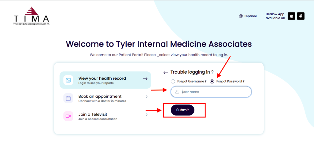 Tima Patient Portal Login