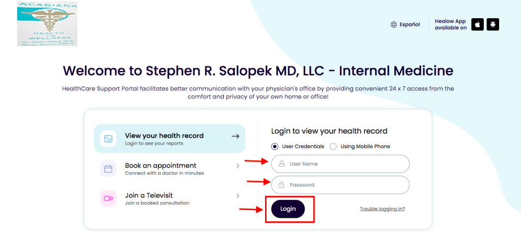 Stephen Salopek Patient Portal