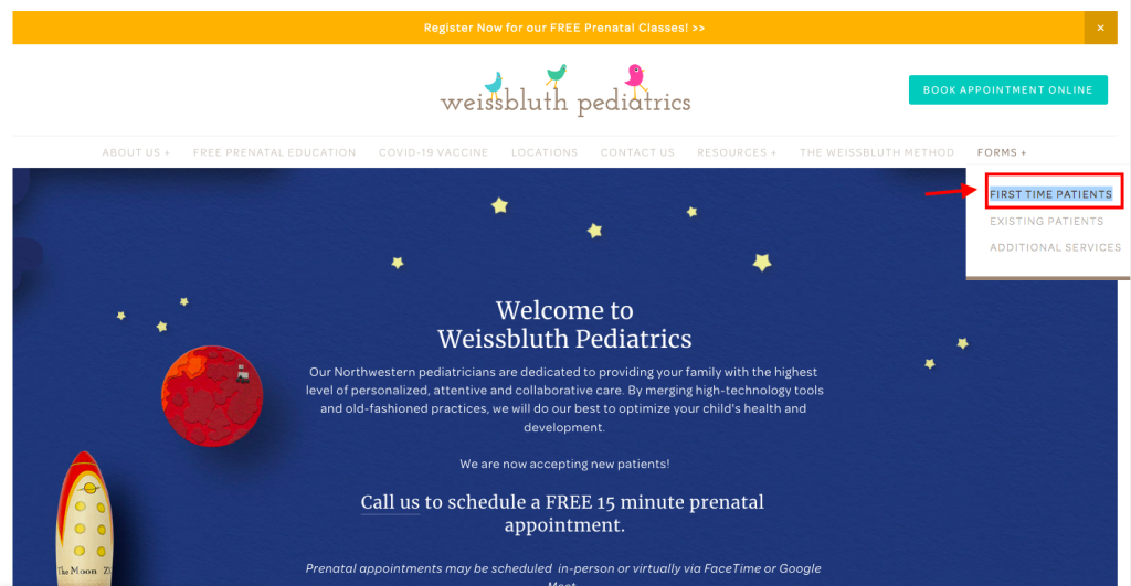 Weissbluth Pediatrics Patient Portal 