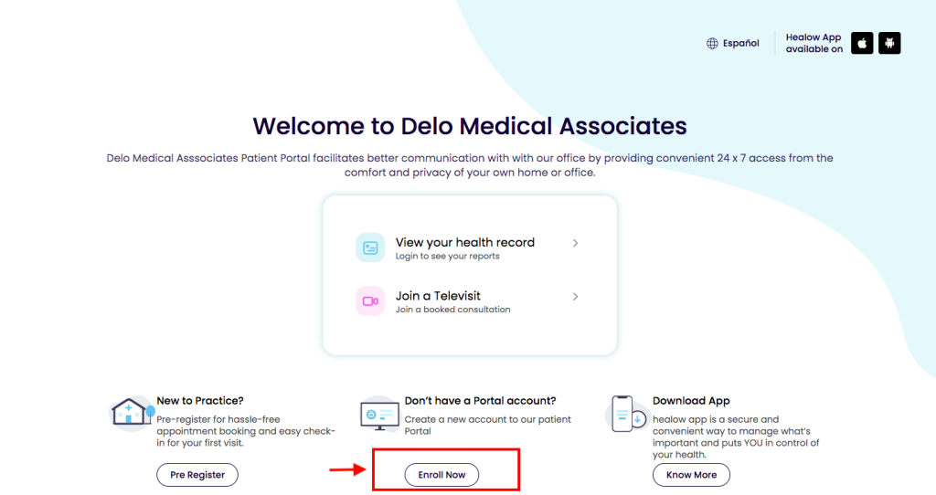 Delo Medical Patient Portal