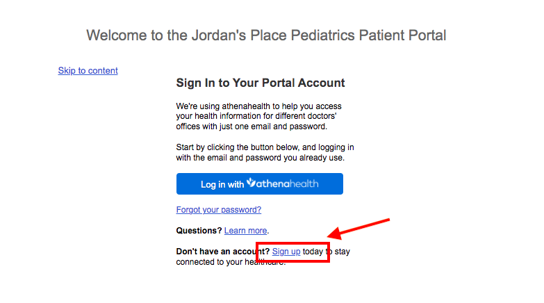 Jordan's Place Pediatrics Patient Portal