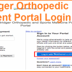 Bridger Orthopedic Patient Portal Login- www.bridgerorthopedic.com