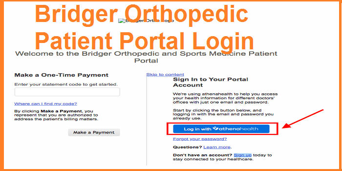 Bridger Orthopedic Patient Portal Login