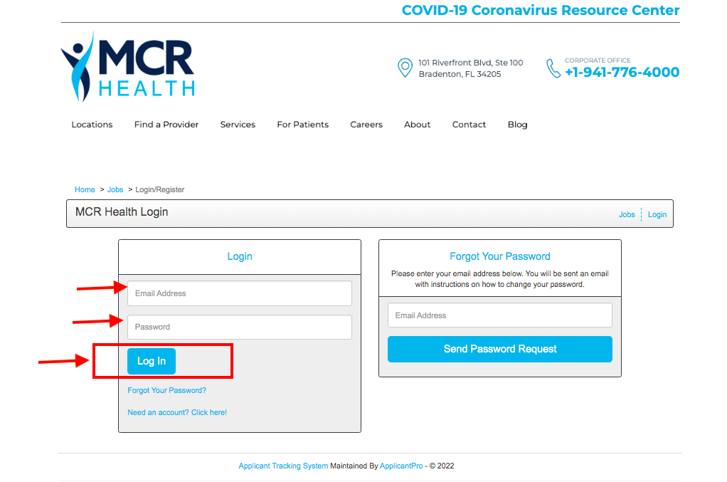 MCR Health Services Patient Portal