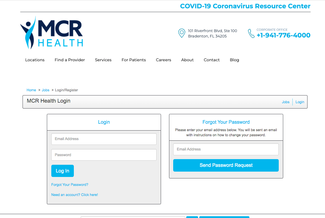 MCR Health Services Patient Portal
