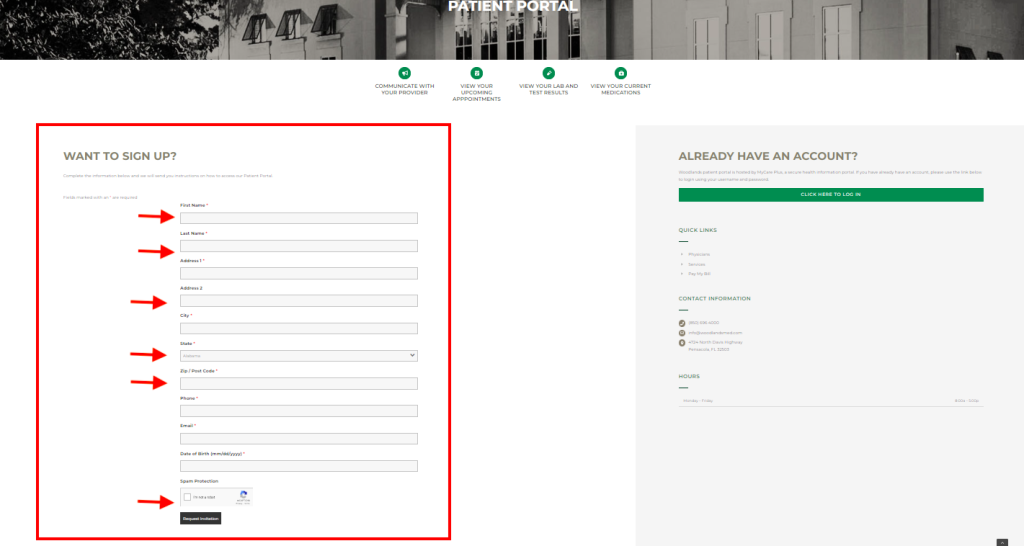 Woodlands Patient Portal