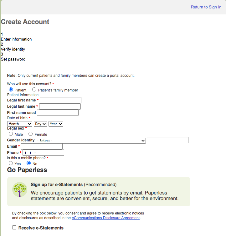 Care spot Patient Portal