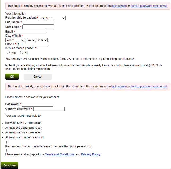 Care spot Patient Portal