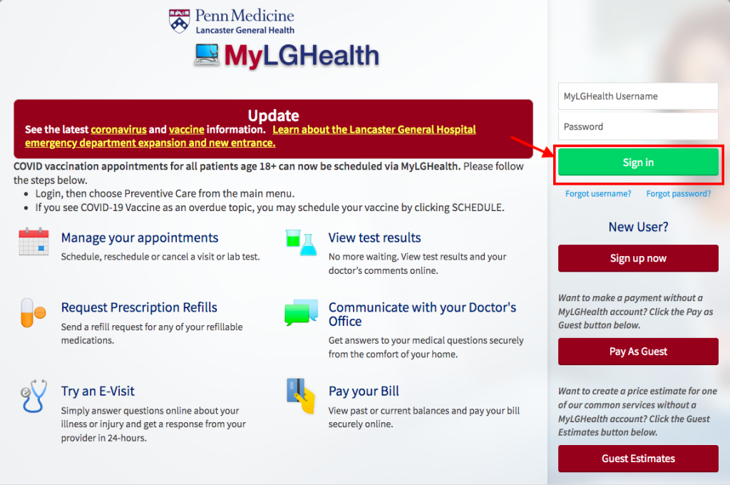 MyLGHealth Patient Portal